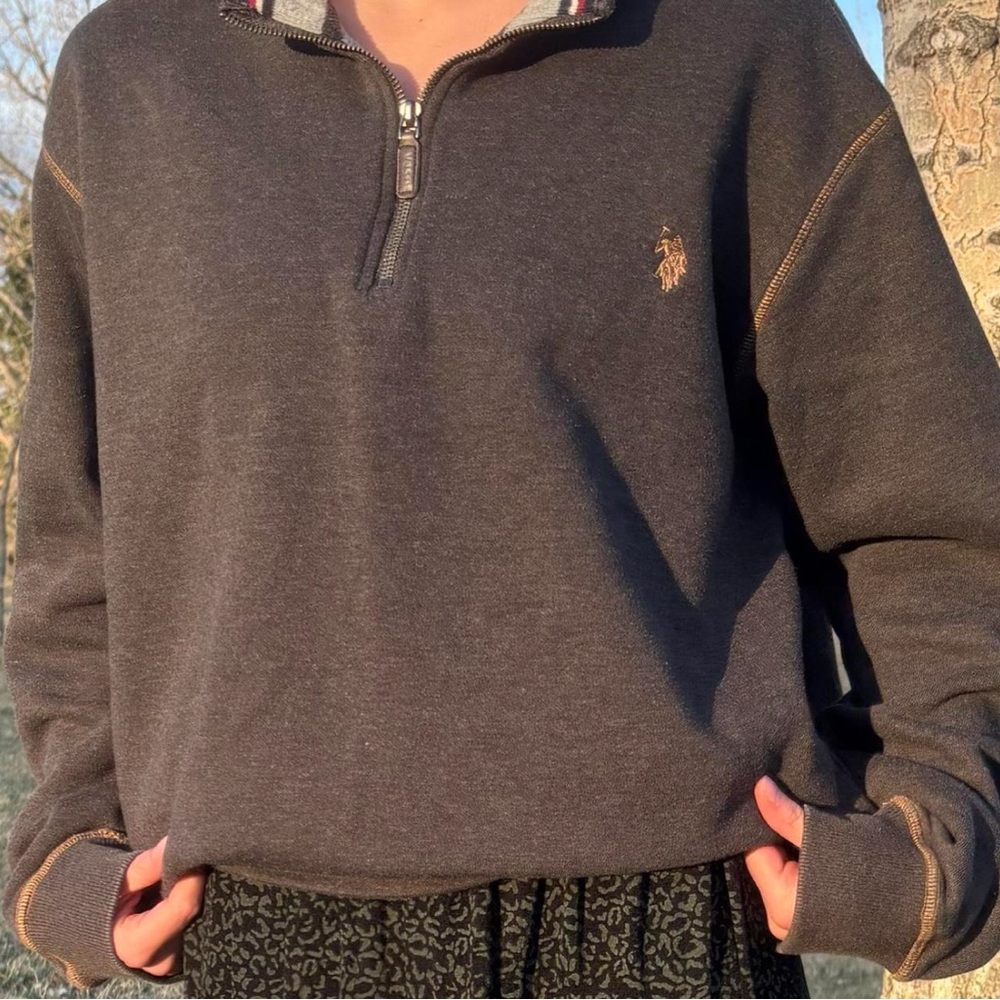 Polo by Ralph Lauren Gray Zip Up Sweater